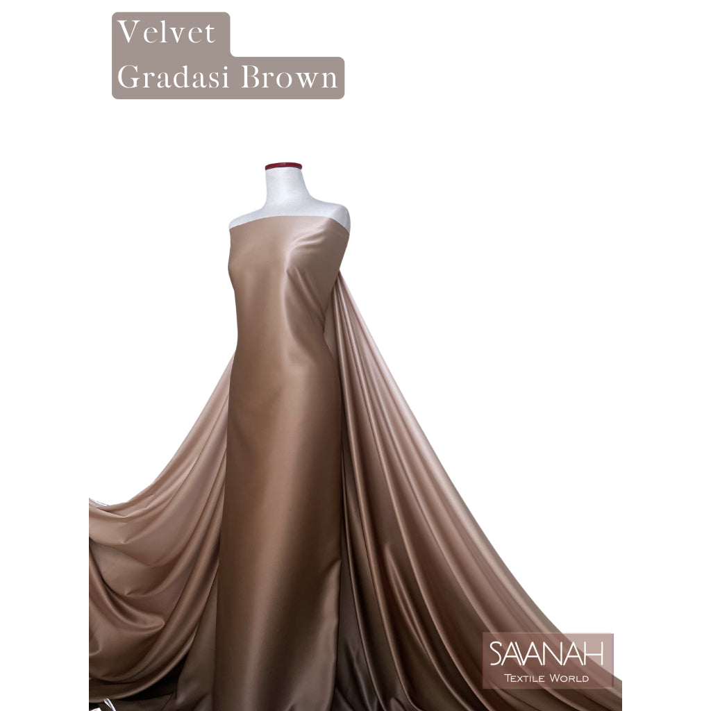 Satin Velvet Gradasi Premium Fabric 1/2 meter (width 150cm)