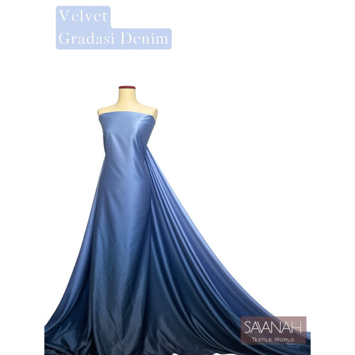 Satin Velvet Gradasi Premium Fabric 1/2 meter (width 150cm)