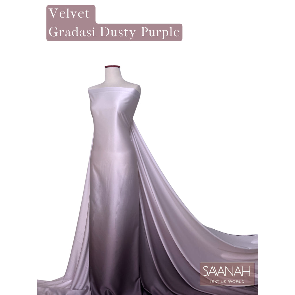 Satin Velvet Gradasi Premium Fabric 1/2 meter (width 150cm)