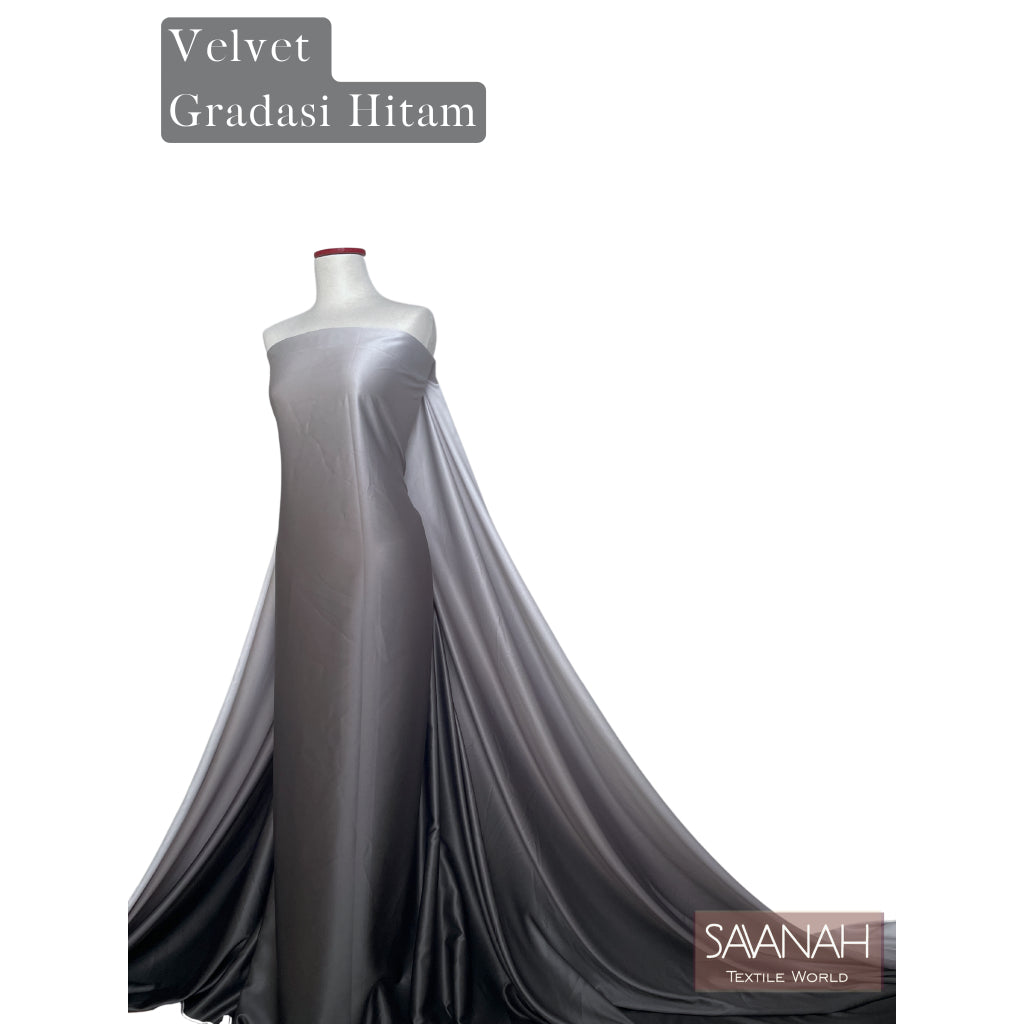 Satin Velvet Gradasi Premium Fabric 1/2 meter (width 150cm)