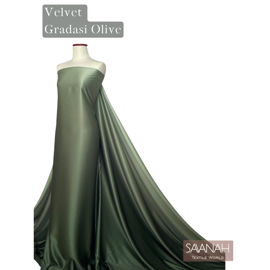 Satin Velvet Gradasi Premium Fabric 1/2 meter (width 150cm)