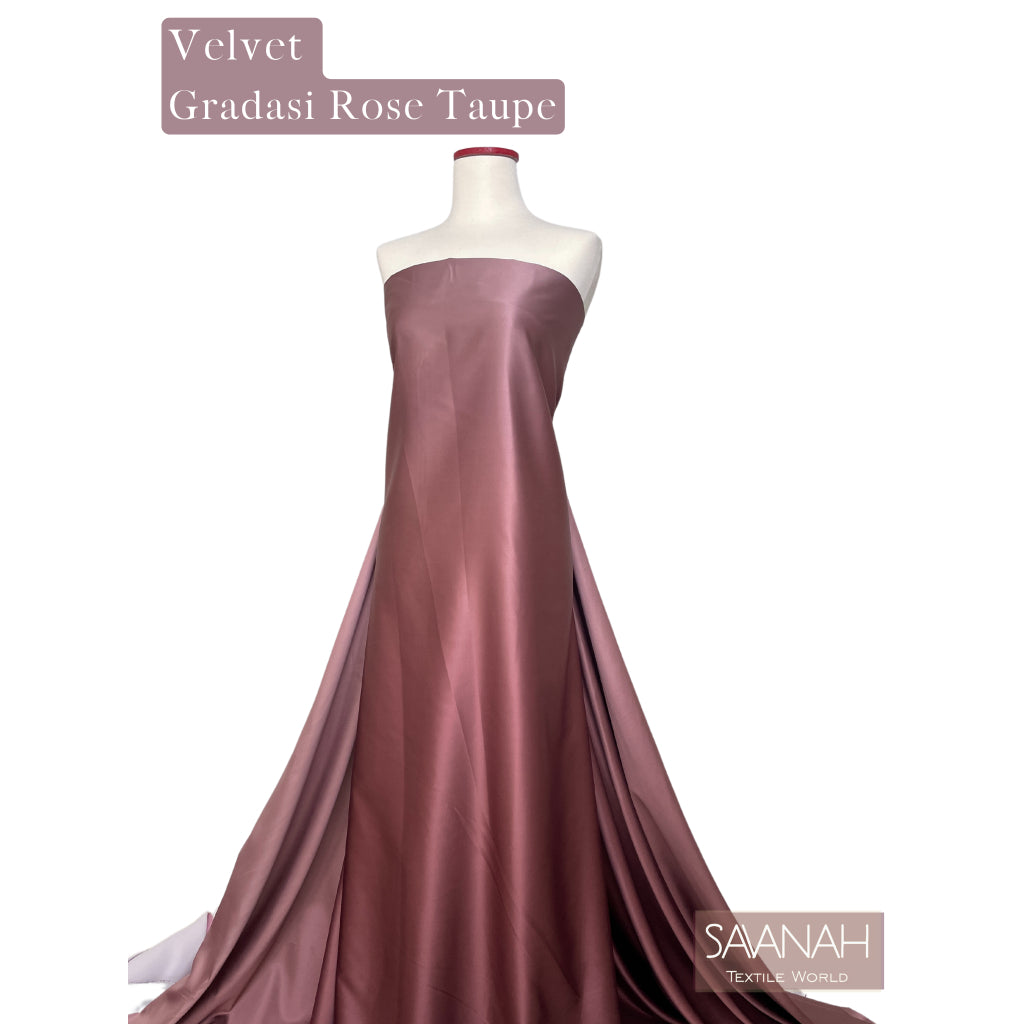 Satin Velvet Gradasi Premium Fabric 1/2 meter (width 150cm)