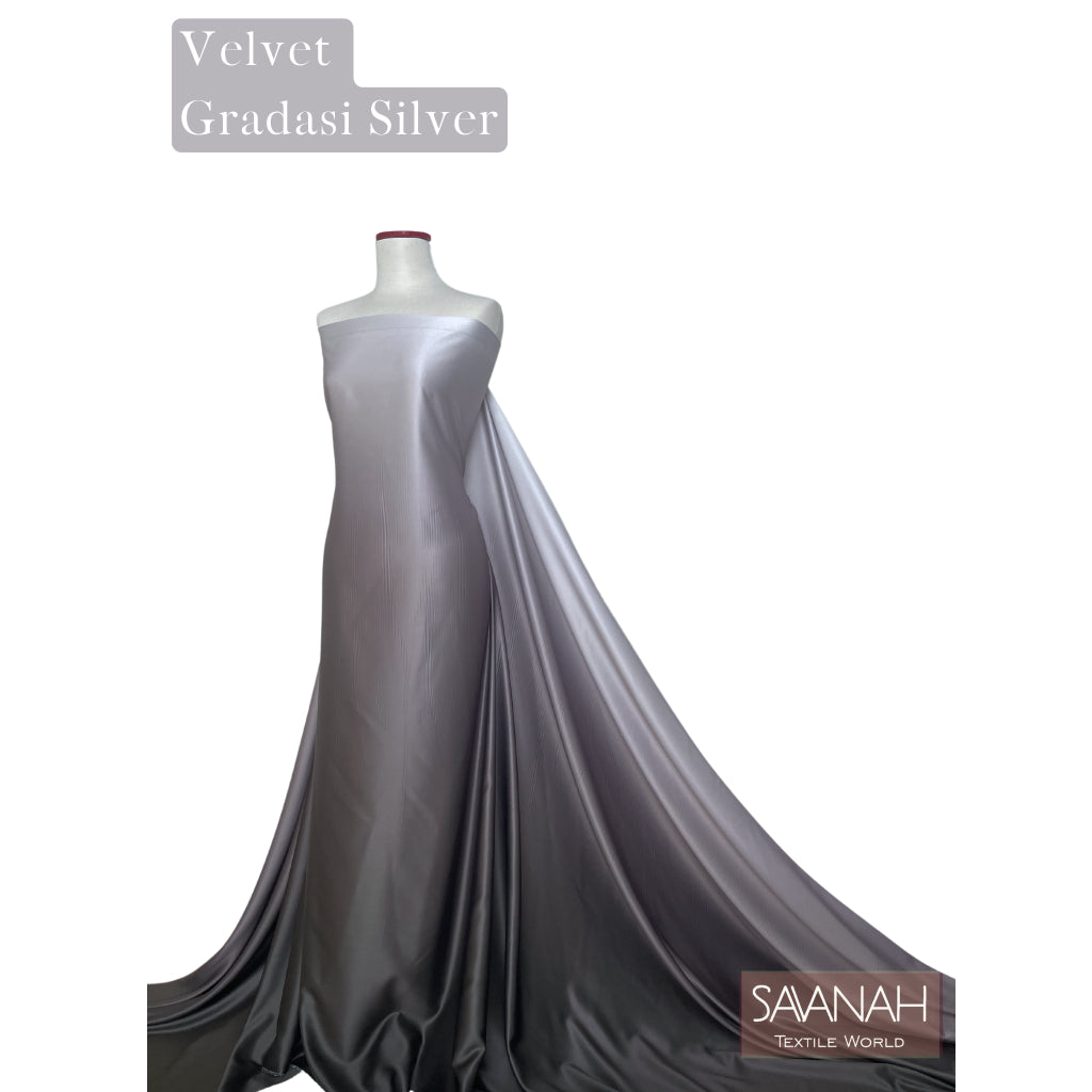 Satin Velvet Gradasi Premium Fabric 1/2 meter (width 150cm)