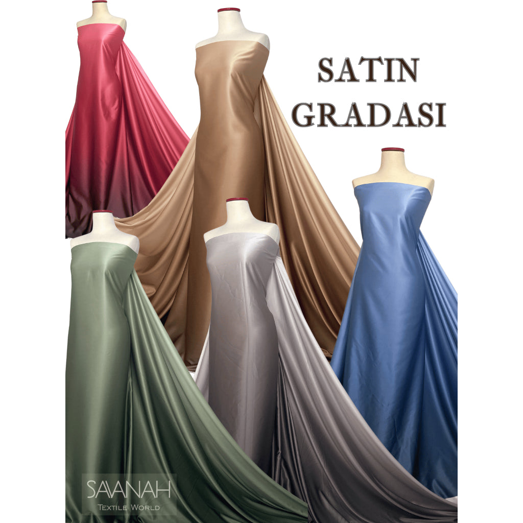 Satin Velvet Gradasi Premium Fabric 1/2 meter (width 150cm)