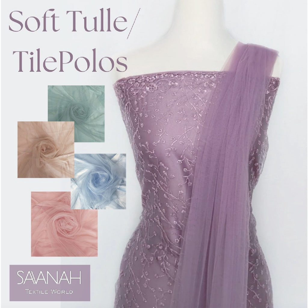 1/2 meter Soft Tulle Fabric / Plain Tulle
